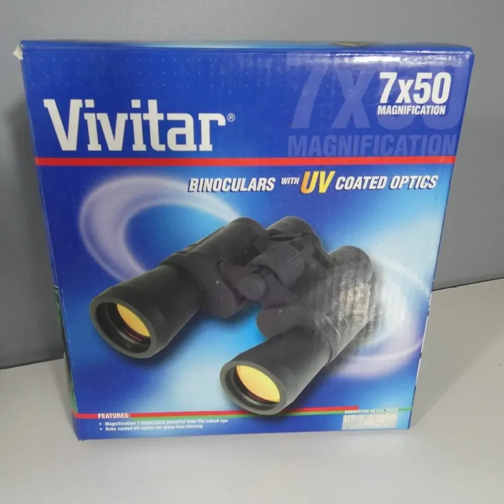 Vivitar Binoculars UV Coated Optics 7x50 Magnification Carry Case Like New